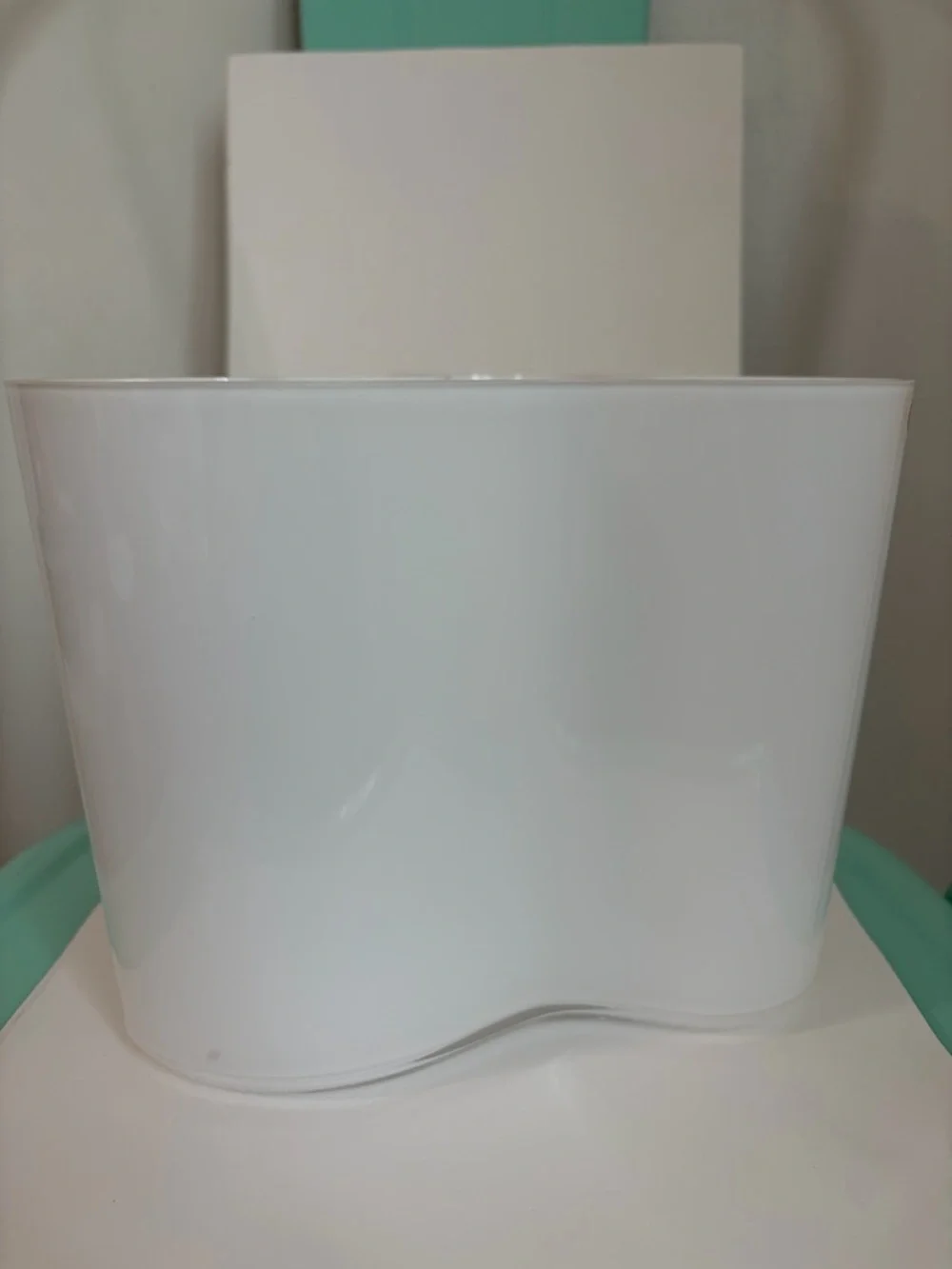 Alvar Aalto Iittala Savoy Signed White Art Glass Mid Century Modern Vase 6.25”H